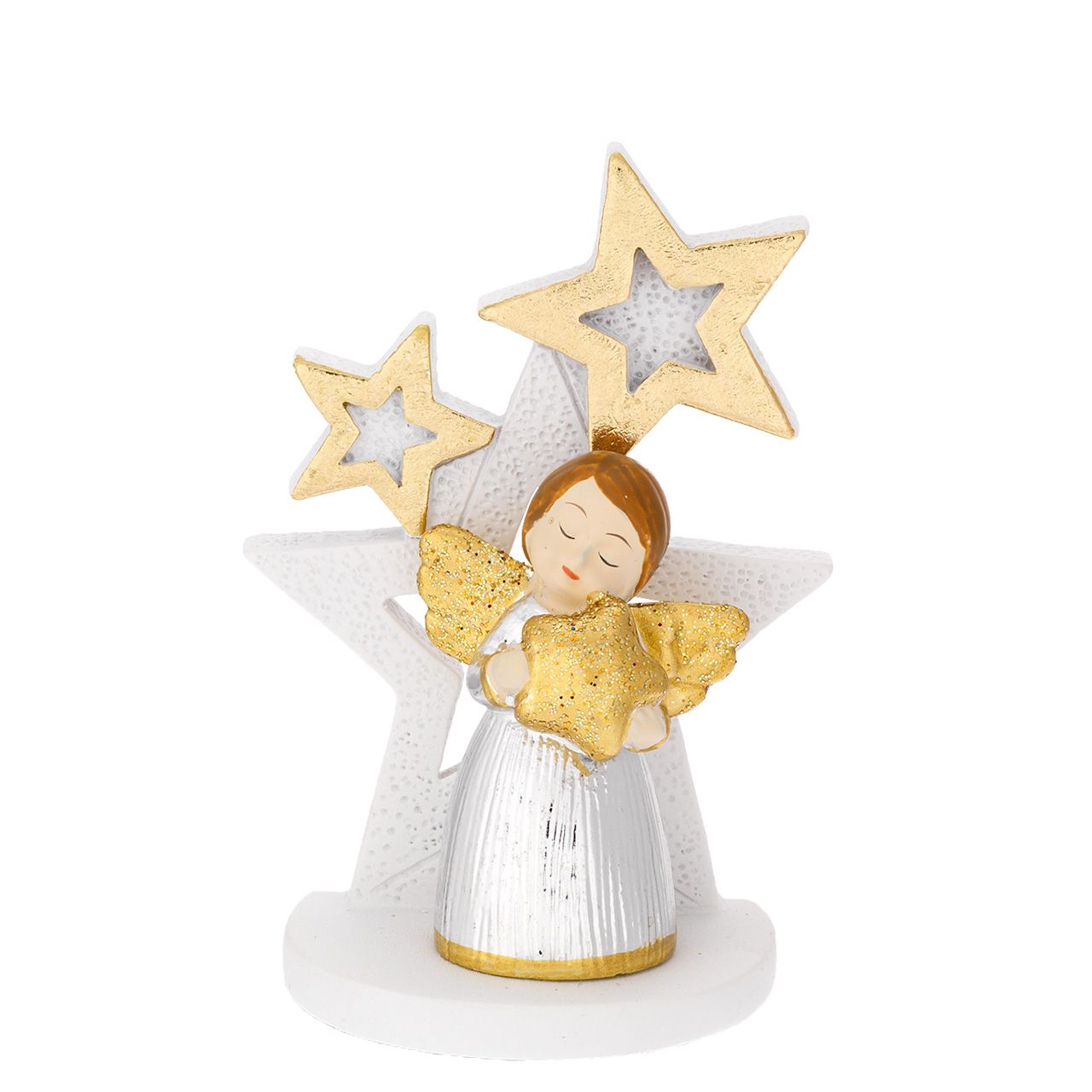 ALBERO MULTISTELLE H. 85 ORO CON ANGIOLETTO CON STELLA